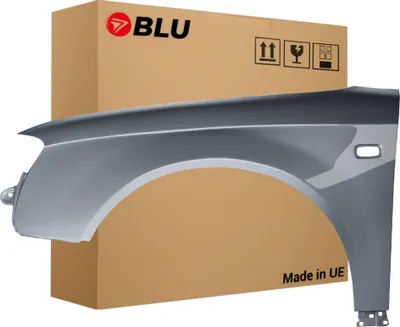 Zdjęcie produktu dla BLU Błotnik pasujący do Audi A4 B7 LY7L Lewy Srebrny AchatGrau | 2004-2008 | Przedni Przód | Lakierowany | Gotowy do montażu  | Stal