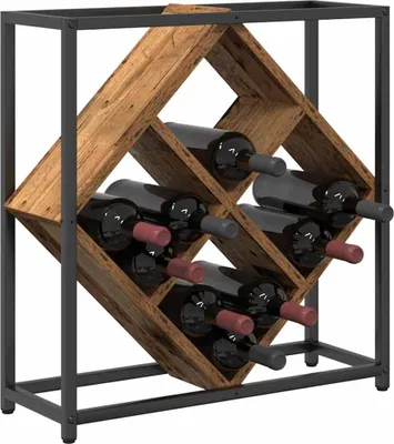 Produktbild von "im Sonderangebot"Weinregal schlichte Design - Flaschenregal, Kellerregal, Altholz 51x18x52,5 cm Holzwerkstoff DEMöbel 4136919