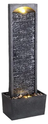 Image de Fontaine de jardin - Cascade - LED - Avec pompe - 98 cm