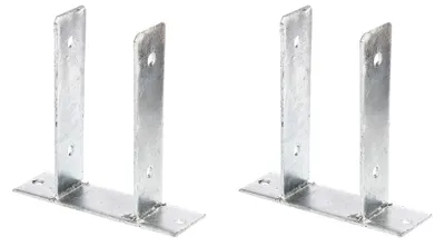 Immagine prodotto di Supporti per pali a U Alberts (2 pezzi), da avvitare, per pali in legno da 91 mm, altezza 200 mm, zincati a caldo