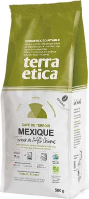 Zdjęcie produktu dla KAWA ZIARNISTA ARABICA 100 % MEKSYK500 g - TERRA ETICA