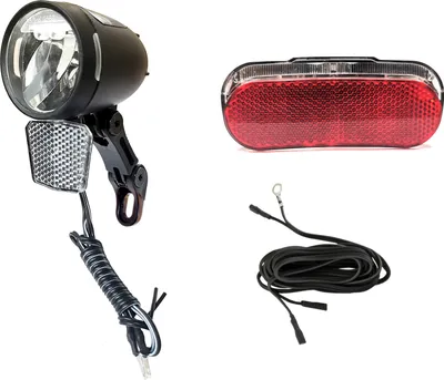 Produktbild von Fahrrad LED Beleuchtung Umrüstset 80 Lux vorne Standlichtfunktion und Helligkeitssensor