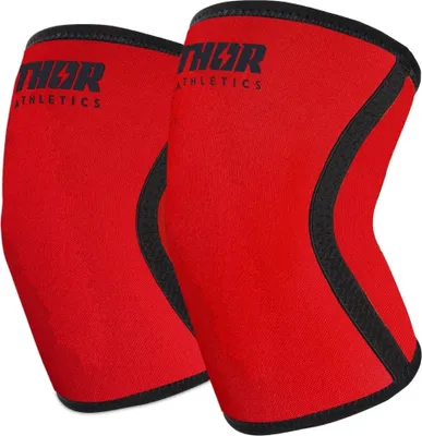 Produktbild von Thor Athletics Knee Sleeves - 7mm - Neopren - Powerlifting - Rot - Größe: XXL