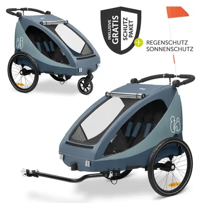 Produktbild von Hauck 2in1 Fahrradanhänger Dryk Duo Plus für 2