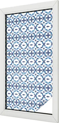 Obrázek produktu pro Vitrážová fólie na okna - 100x100 cm - vitrážový vzor - neprůhledná dekorativní fólie na ochranu soukromí - samolepicí, UV ochrana - harmonický vzor