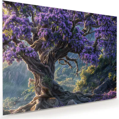 Produktbild von Glasbild 120x90cm in XXL für Wohnzimmer, Schlafzimmer Motiv Magischer Baum