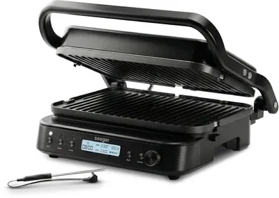 Zdjęcie produktu dla Seeger MultiGrill, Czarny, Prostokątny, Obrotowy, Przyciski, Tarka, 180°, 4 x noga