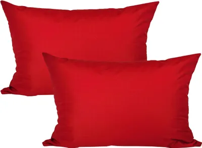 Produktbild von JACK 2er Set 40x60cm Outdoor Kissenhülle Kissenbezug Wasserfest Sitzkissen Lounge Kissen Garten Stuhl Lotus Effekt, Farbe:Rot