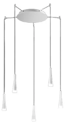 Image de Lustre Suspendu Cone Blanc Mat 5X7W 3000K Perenz