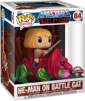 Produktbild von Masters of the Universe - He-Man on Battle Cat 84 Special Edition Flocked - Funko Pop! Rides - Vinyl Figur