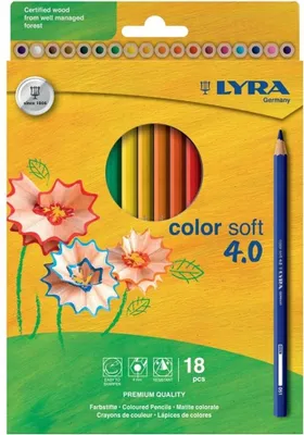Produktbild von Color Soft 4.0 Hangable Buntstift, 18 Farben – Lyra