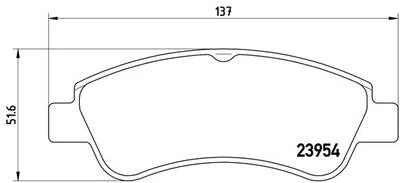 Produktbild von Brembo Bremsbelagsatz, Scheibenbremse Vorderachse P 61 066