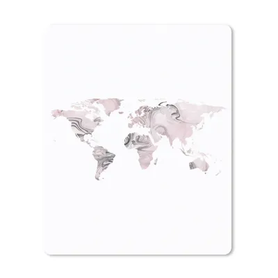 Produktbild von MuchoWow® Mauspad Mousepad Weltkarte - Farbe - weiß 19x23 cm - Mousepads - Maus Mat - Pad - Mausunterlage - Mauspads - Spielen