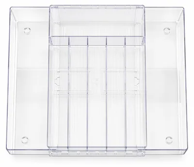 Ausziehbarer Besteckkasten, verstellbar, 22-38 cm, 8 Fächer