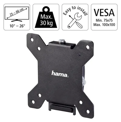 Productafbeelding van Hama 00220802, 75 x 75 mm, 100 x 100 mm, -15 tot 10°, 0°, Ocel, Zwart