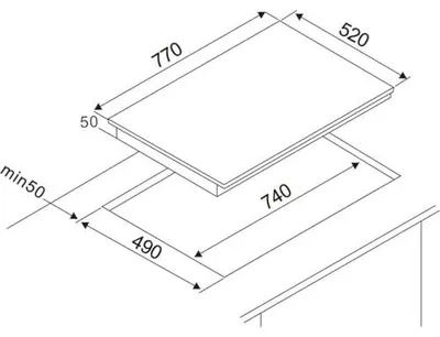 Produktbild von Kochfeld Glaskeramik autark 4 Zonen Glaskeramikkochfeld 80 cm rahmenlos Respekta