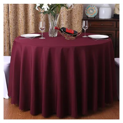 Runde Tischdecke aus Polyester, 160 cm, Rotwein