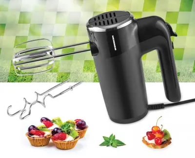 Produktbild von Heinner HM-300BK, Handmixer, Schwarz, Mixen, Tasten, Edelstahl, 300 W