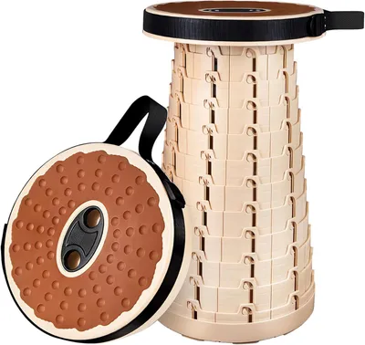 Image de Siège pliable, réglable en hauteur de 6 à 45 cm, capacité de charge de 250 kg, en polypropylène (PP) et en caoutchouc thermoplastique (TPR), idéal pour le camping