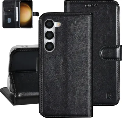 Produktbild von UNIQ Accessory Galaxy S23 Book type case - Card holder for 3 cards - Magnetic closure - Black