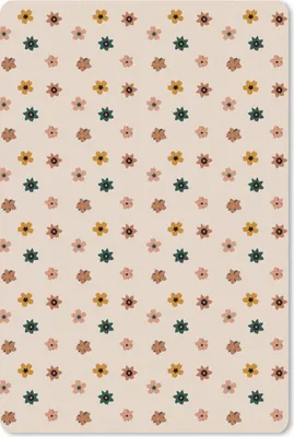 Produktbild von MuchoWow® Mauspad Mousepad Blumen - Muster - Polka dots 18x27 cm - Mousepads - Maus Mat - Pad - Mausunterlage