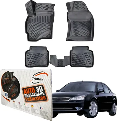 Produktbild von Trimak Autofußmatten kompatibel mit Ford Mondeo 3.Gen ’01 (2000–2007) Auto Allwetter Gummimatten