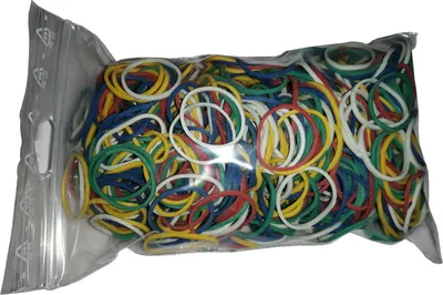 Produktbild von 100 g Gummiringe bunt gemischt 20 mm Ø 1,2 x 1,2 mm breit