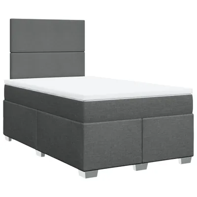 Produktbild von vidaXL Boxspringbett mit Matratze Dunkelgrau 120x190 cm Stoff