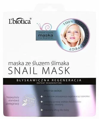 Produktbild von L'BIOTICA Snail Slime Sheet Mask - Instant Regeneration