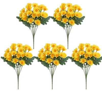 Produktbild von Künstliche Chrysanthemen – realistische Herbstblumen, UV-beständig, künstliche Blumensträuße, künstliche Chrysanthemen für die Herbstdekoration im Innen- und Außenbereich.