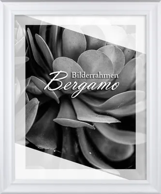 Produktbild von Bilderrahmen Bergamo - 60x100 cm, Weiß Gemasert Nachbildung, 1,5 mm Kunstglas entspiegelt