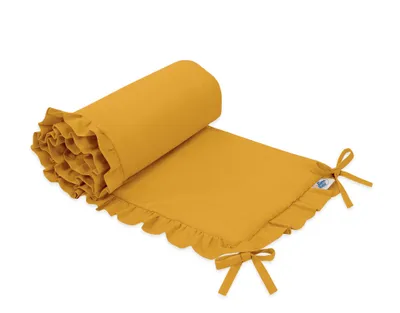 Image de MY SWEET BABY Protège-lit pour bébé avec volants Mustard 120x60 cm et 140x70 cm