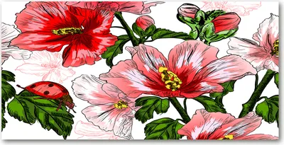 Produktbild von Tulup Glas-Bild -140x70- Wandkunst Dekorative Wand für Küche & Wohnzimmer - Blumen & Pflanzen - Hibiskus - Rot