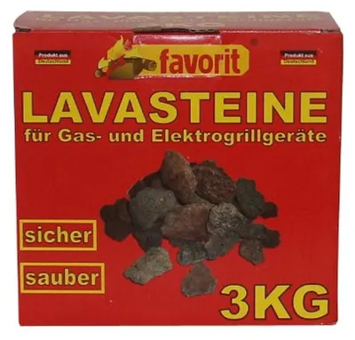 Produktbild von Favorit 3050 Lavasteine für Gas-/Elektrogrill 3 kg Nachfüllpack Lavasteingrill