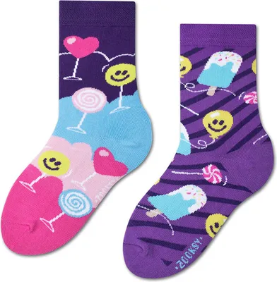 Produktbild von Kindersocken "Süssigkeit", Größe 30-35, bunte Socken mit lustigem Muster
