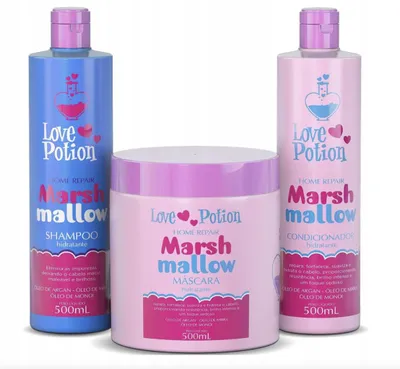 Produktbild von Love Potion 2x1000 ml Marshmallow - Set Shampoo + Nanoplastie + Maske