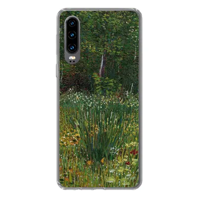 Produktbild von MuchoWow® Handyhülle Schutzhülle Hülle für Huawei P30 Asnières - Vincent van Gogh Silikon Softcase Handy Hülle - Kartenbesitzer
