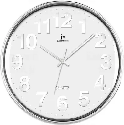 Immagine prodotto di Lowell 00816 Orologio al quarzo a cerchio cromato, bianco