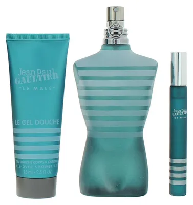 Produktbild von Set Jean Paul Gaultier: Le Male Eau De Toilette For Men 125 ml + Le Male Eau De Toilette For Men 10 ml + Le Male Cleansing Shower Gel For All Skin Types 75 ml