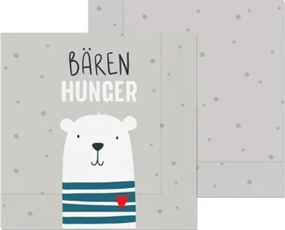 Produktbild von RP 20 Servietten Bär - Bärenhunger 33x33cm
