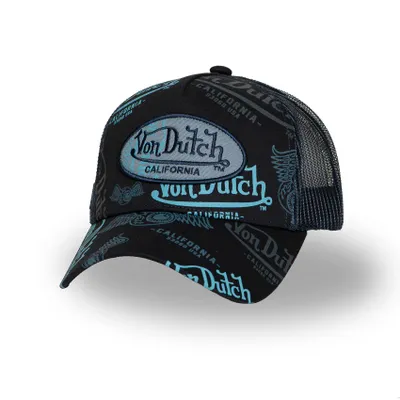 Produktbild von Von Dutch Originals Trucker Cap - CALIFORNIA ALLOVER Mesh Blue