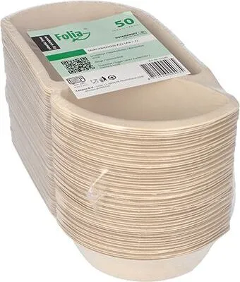 Produktbild von Snacktrays Zuckerrohr 2-geteilt 3,6 cm x 11 cm x 19,4 cm natur