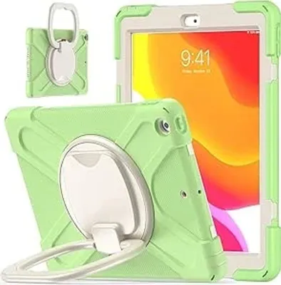 Immagine prodotto di Custodia per iPad 10,2" 2019/20/21 con supporto girevole Verde corazzato