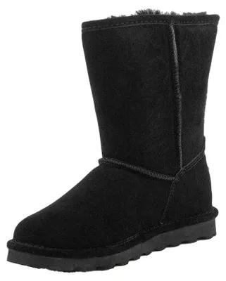 Image de Bearpaw - Bottes de neige courtes « Elle » pour femmes, cuir PP11324 (37 EU) (noir)