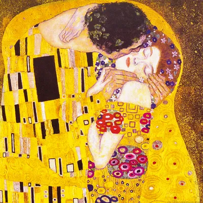 Obrázek produktu pro Gustav Klimt umělecký obraz - Polibek, 1908 (70 x 70 cm)