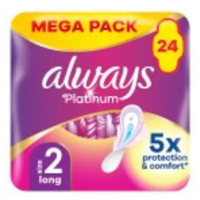 Produktbild von Always Platinum – Binden – lang mit Flügeln, 24 Stück