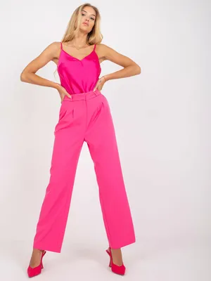 Produktbild von Rue Paris Elegante Hosen für Frauen Oudoa dunkelpink 36