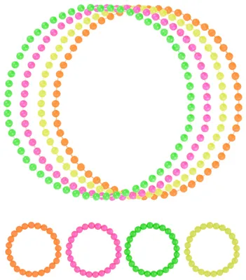 Produktbild von 8 teiliges 80er Jahre Kostüm Set für Damen - Ketten & Armbänder