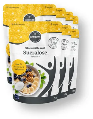 Produktbild von BORCHERS Sucralose Streusüße (7x 75g Beutel)