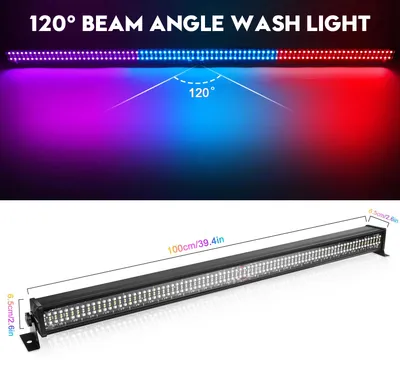 Zdjęcie produktu dla Światło sceniczne LED, typu "wandfluter", sterowane przez DMX - 1 sztuka - 80 W - 336 diod LED SMD - RGBW - 7000 lm - wtyczka EU